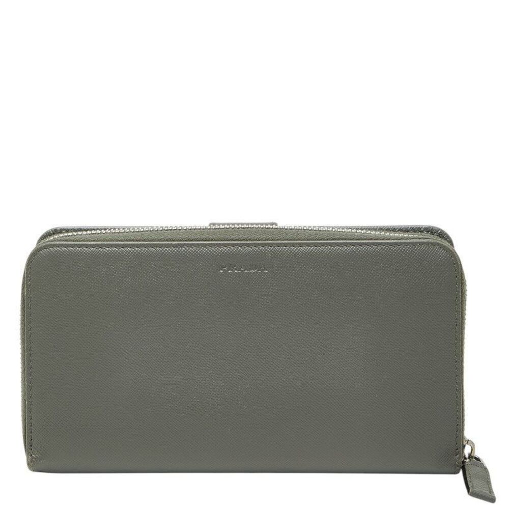 Prada Saffiano Zip Long Wallet